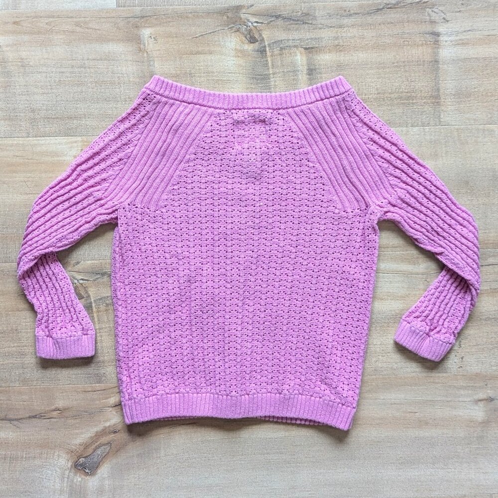 Peek Little Peanut Pink Pointelle Button Up Cardigan - Size 18-24M - Picture 3 of 6